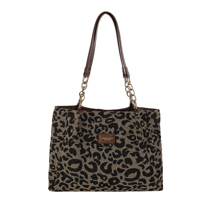 Cynthia – Bold Leopard Print Tote Shoulder Bag