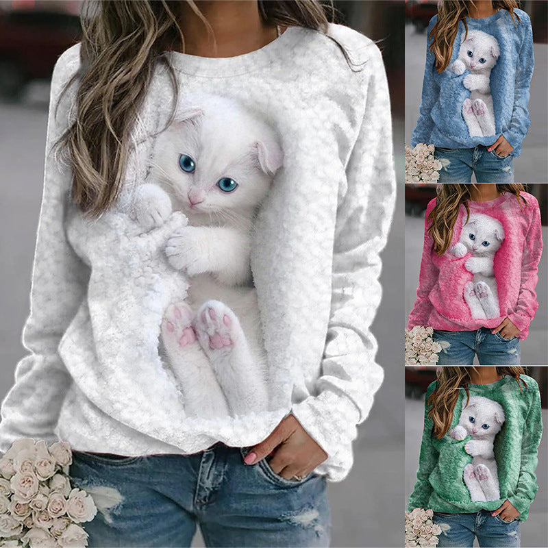 Isobel – Cosy Cat Print Sweatshirt