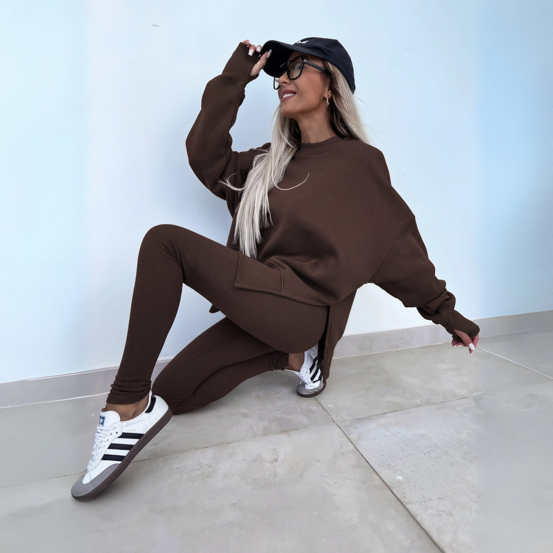 Eileen – Casual Long Sleeve Sweatshirt And Pants Set