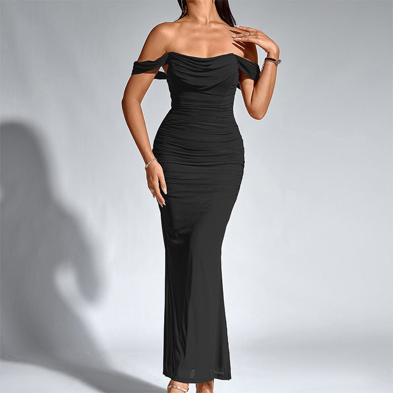 Cynthia – Elegant Off Shoulder Backless Mermaid Dress