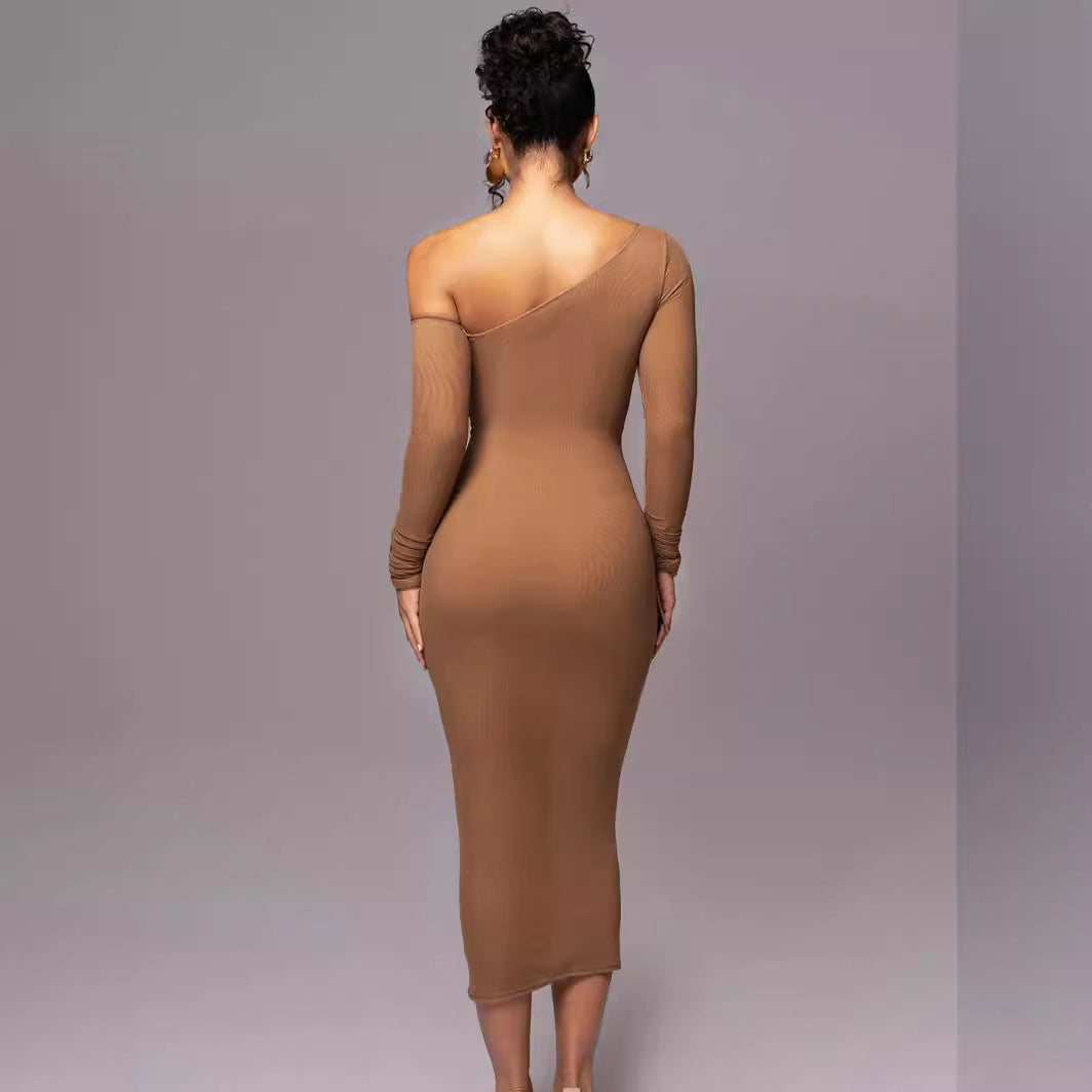 Bente – Classy Bodycon Long Sleeve Midi Dress