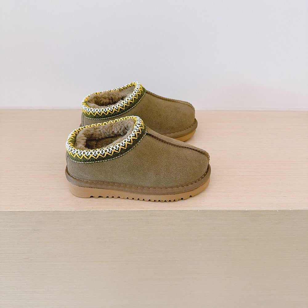 Jean – Comfy Fluffy Suede Braided Outdoor Slippers