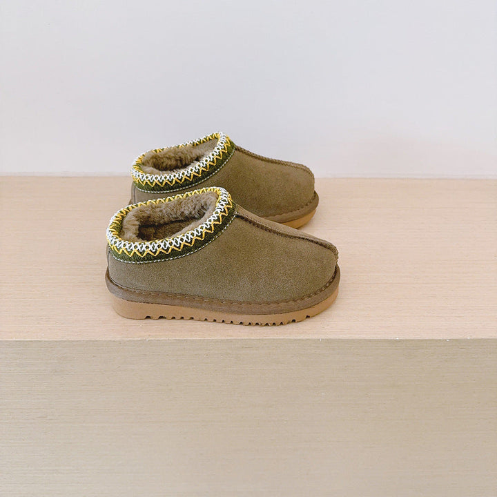 Jean – Comfy Fluffy Suede Braided Outdoor Slippers