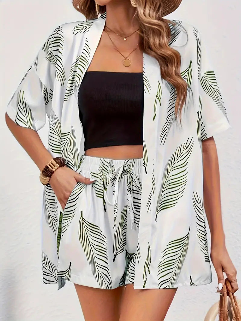 Fannie – Simple Summer Floral Top and Shorts Set