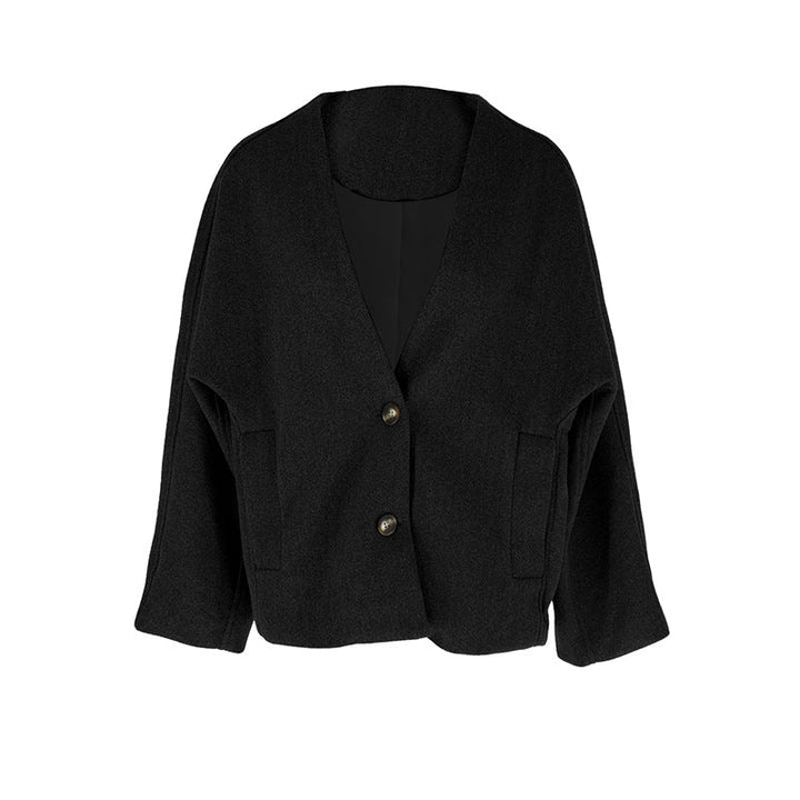 Lucinda – Casual Long Sleeve Collared Crop Jacket