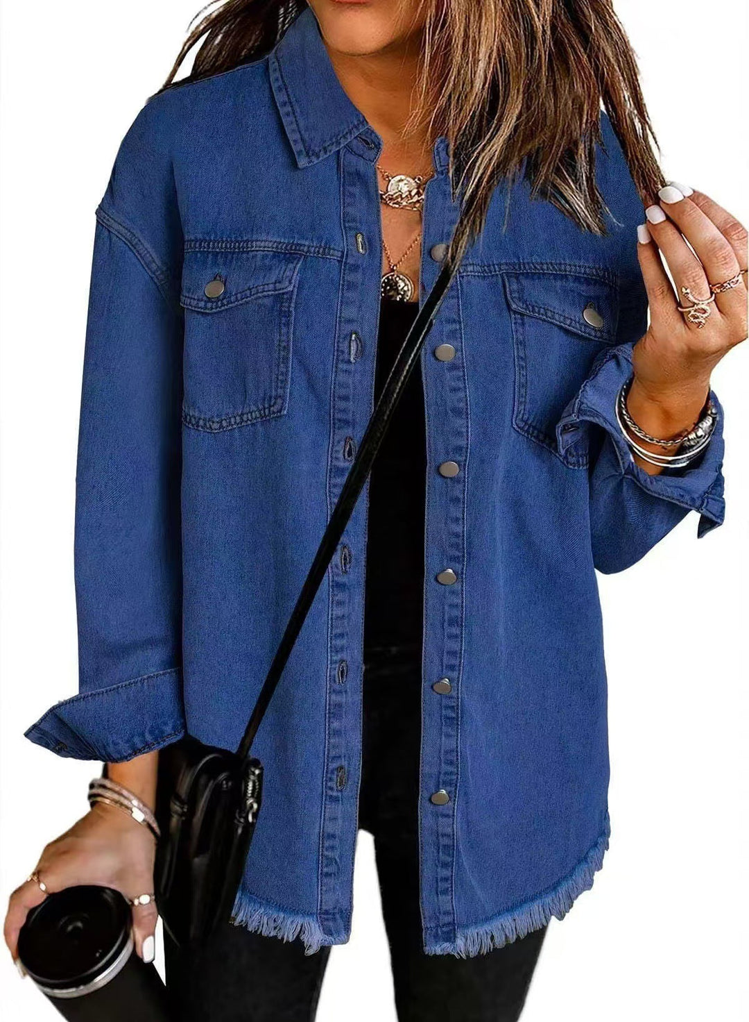 Jean – Casual Long Sleeve Button Down Jacket