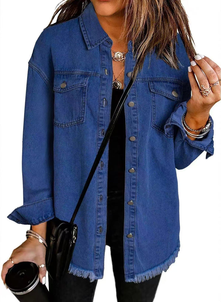 Jean – Casual Long Sleeve Button Down Jacket