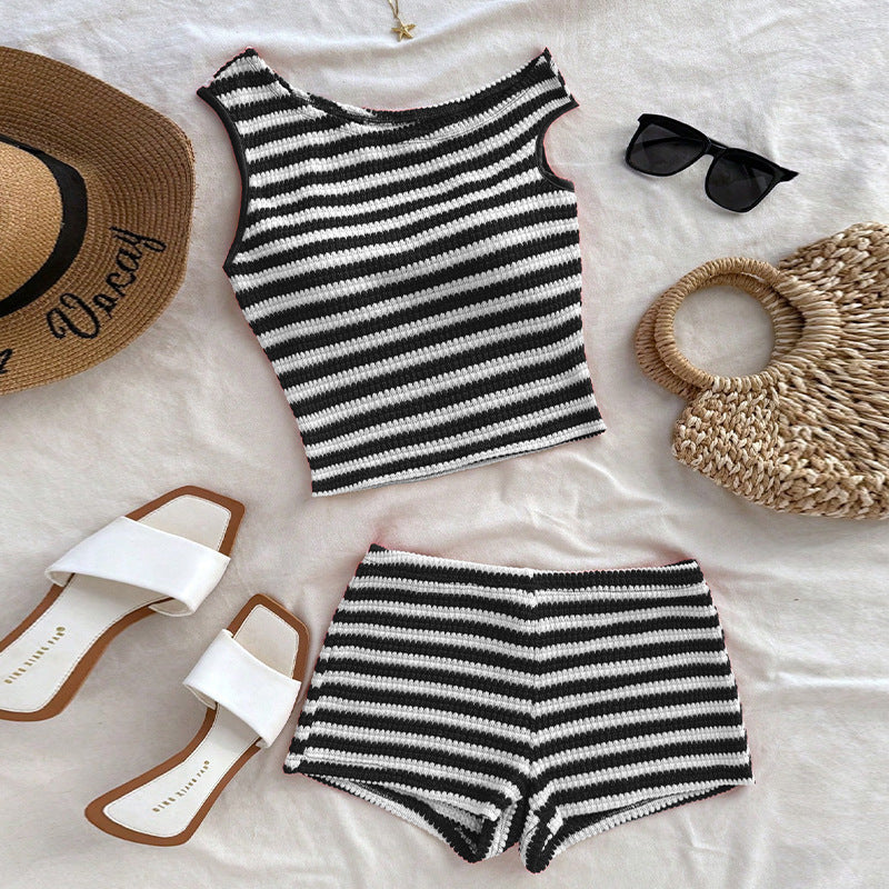 Teresa – Striped Two-Piece Stylish Casual Outfit