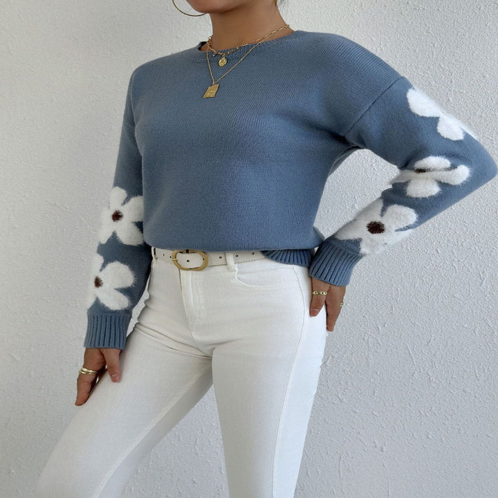 Stephanie – Casual Drop Shoulder Long Sleeve Sweater