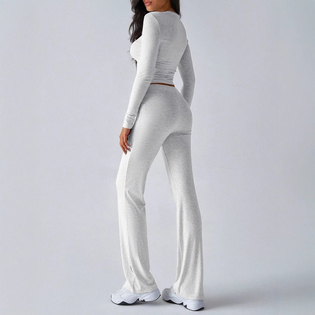 Cynthia – Comfy Zip Up Hooded Sweatshirt and Elastic Waist Pants Set