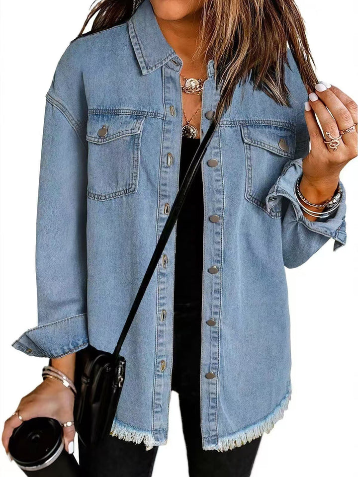 Jean – Casual Long Sleeve Button Down Jacket