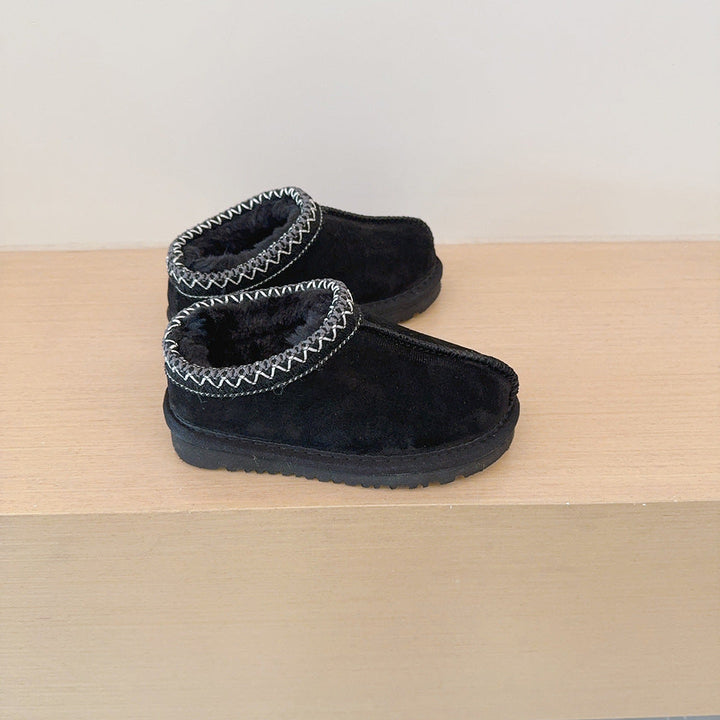 Jean – Comfy Fluffy Suede Braided Outdoor Slippers