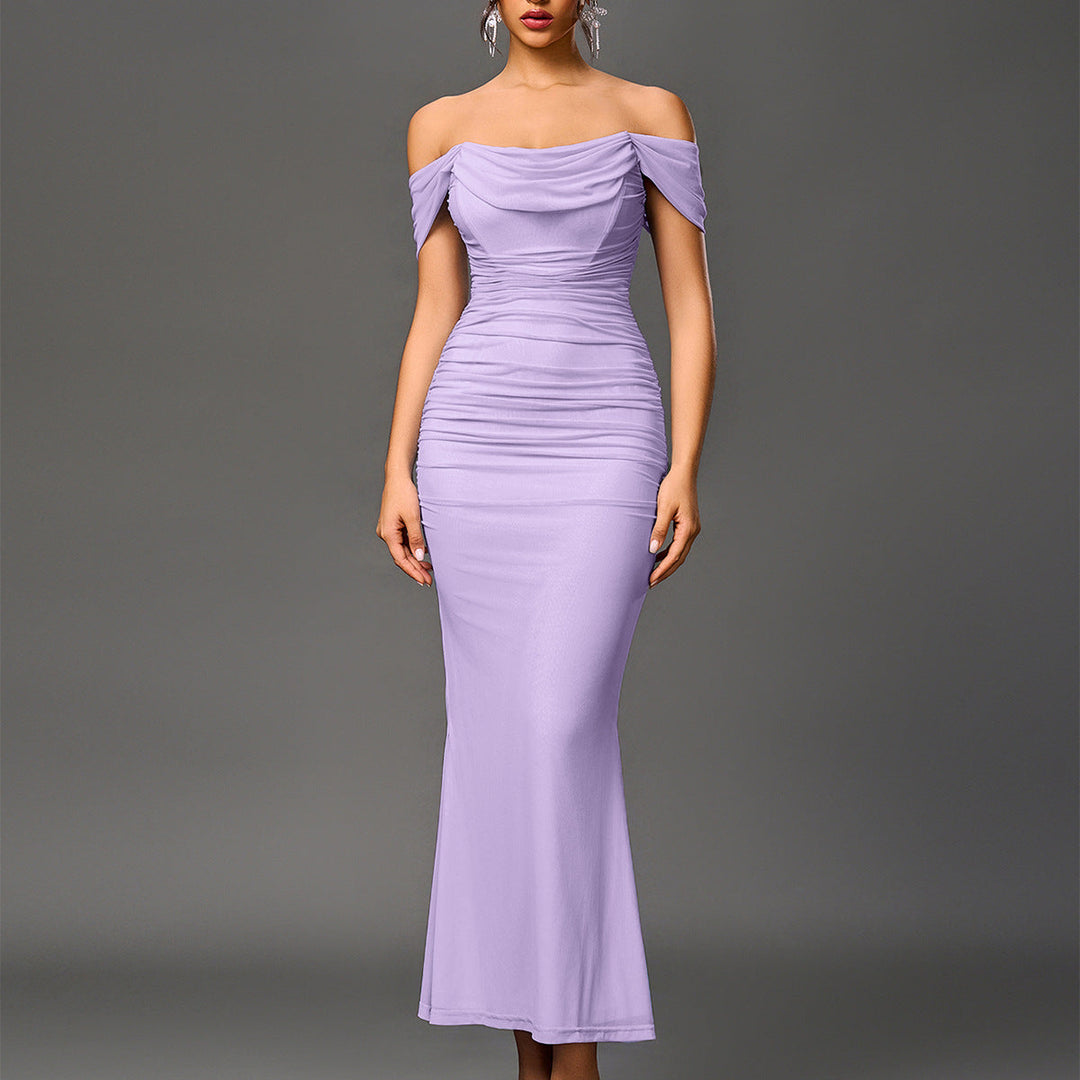 Cynthia – Elegant Off Shoulder Backless Mermaid Dress