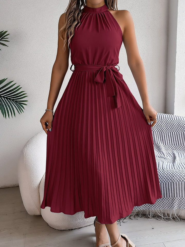 Lottie – Graceful Pleated Midi Dress