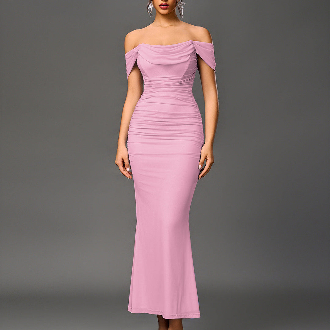 Cynthia – Elegant Off Shoulder Backless Mermaid Dress