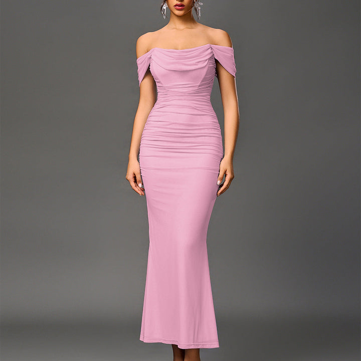 Cynthia – Elegant Off Shoulder Backless Mermaid Dress