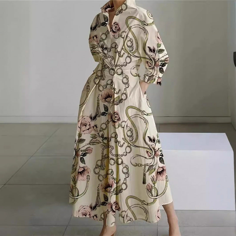 Nancy – Elegant Front Wrap Collared Maxi Dress