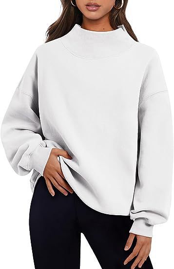Anthea – Oversized Turtleneck Long Sleeve Pullover Sweatshirt