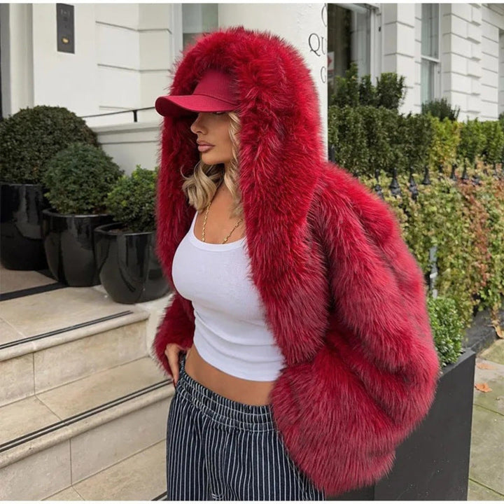 Stella – Comfy Hooded Long Sleeve Faux Coat