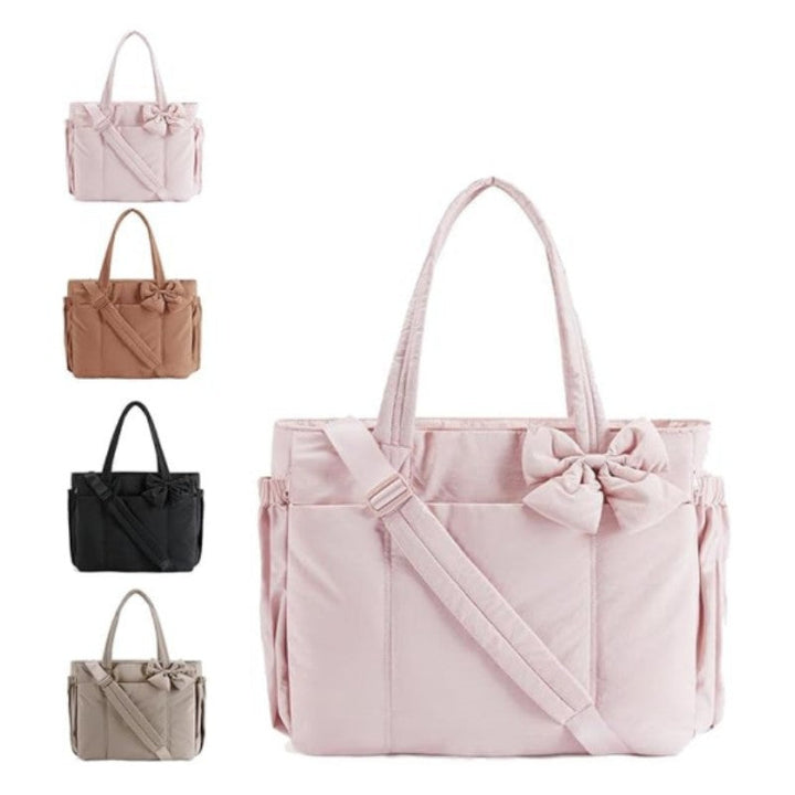 Cynthia – Bow Compact Puffy Tote Bag