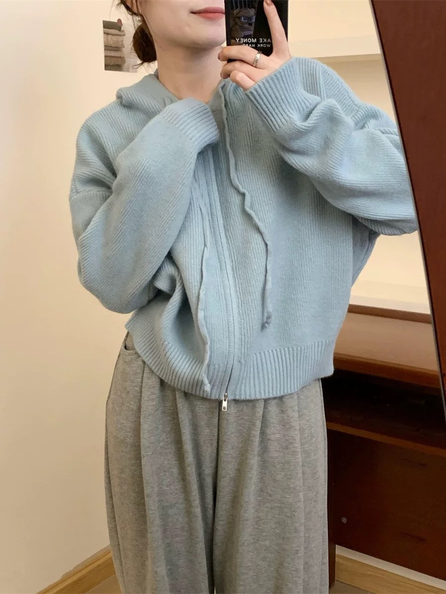 Arlene – Cosy Long Sleeve Hooded Cardigan