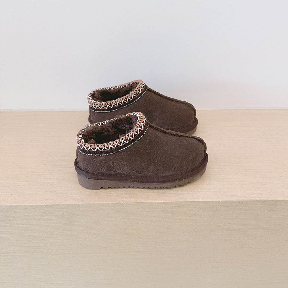Jean – Comfy Fluffy Suede Braided Outdoor Slippers