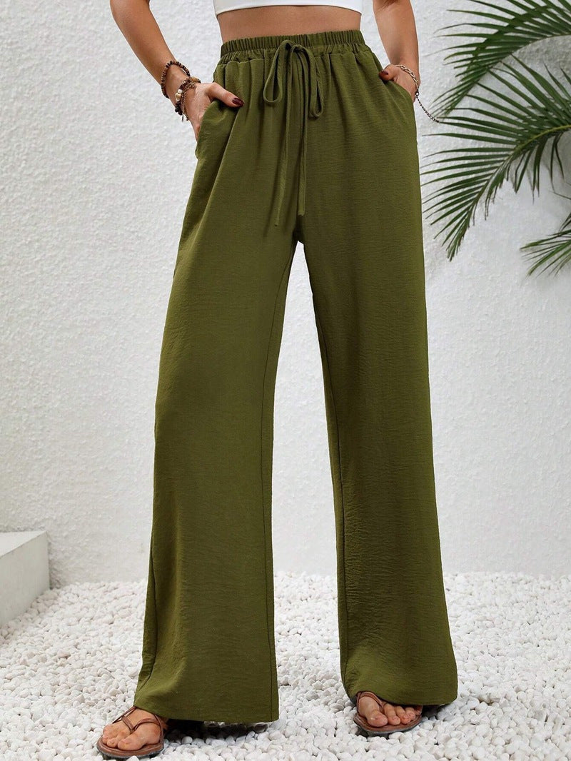Betty – Casual Wide Leg Drawstring Trousers