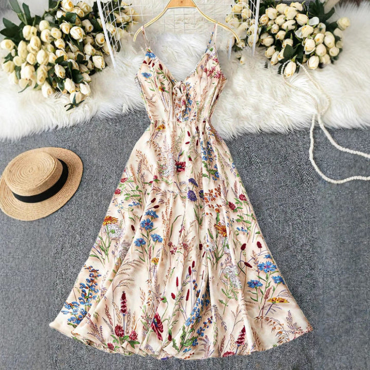 Hazel – Chic Stand Collar Long Sleeve A-Line Dress