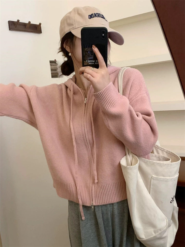 Arlene – Cosy Long Sleeve Hooded Cardigan