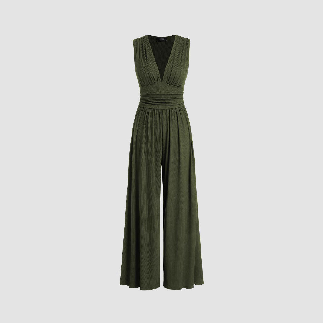 Angela – Elegant Ruched Casual Jumpsuit