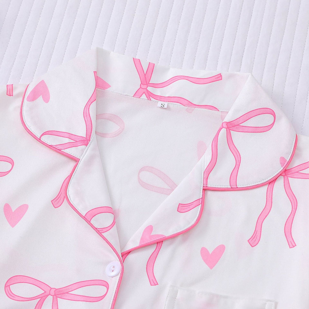 Teresa – Casual Crop Shirt and Short Pyjama Set