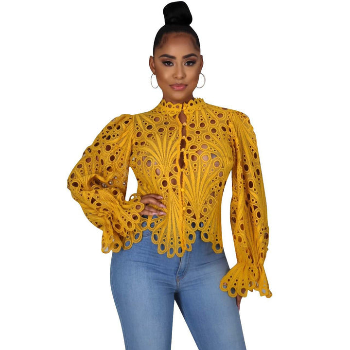 Sonia – Casual Plus Size Ruffle Button-Front Blouse