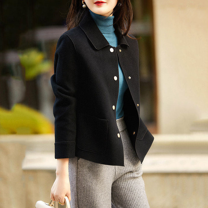 Josie – Classy Button Front Long Sleeve Collared Blazer