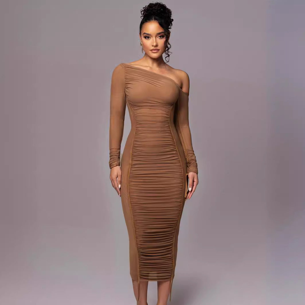 Bente – Classy Bodycon Long Sleeve Midi Dress