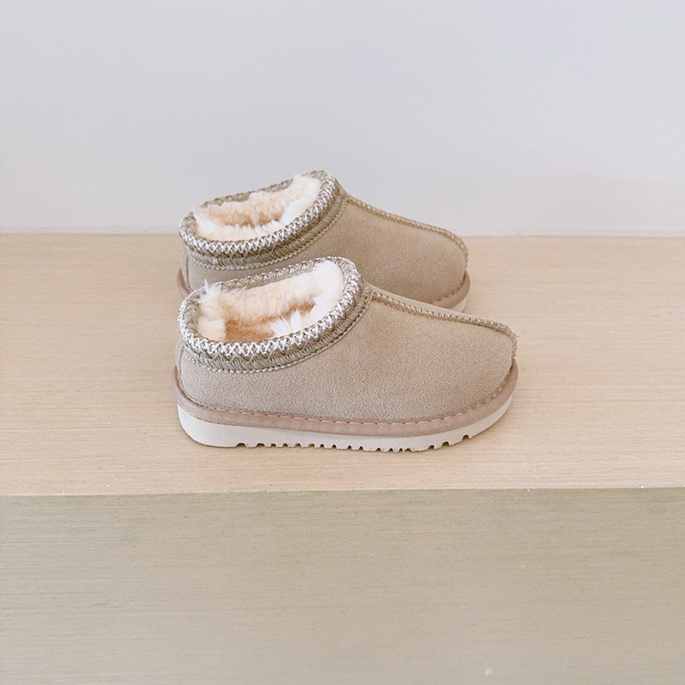 Jean – Comfy Fluffy Suede Braided Outdoor Slippers