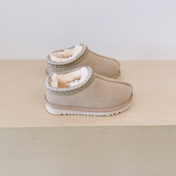 Jean – Comfy Fluffy Suede Braided Outdoor Slippers
