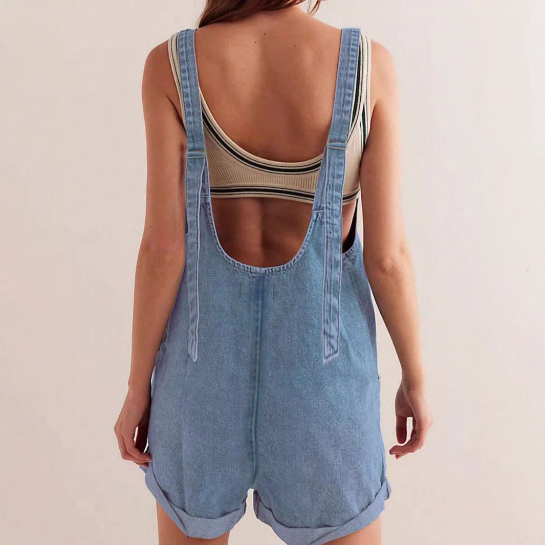 Sheena – Casual Sleeveless Overall Romper