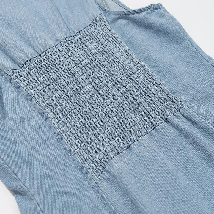 Jean – Classic Buttoned Down Deep V-Neck Maxi Dress