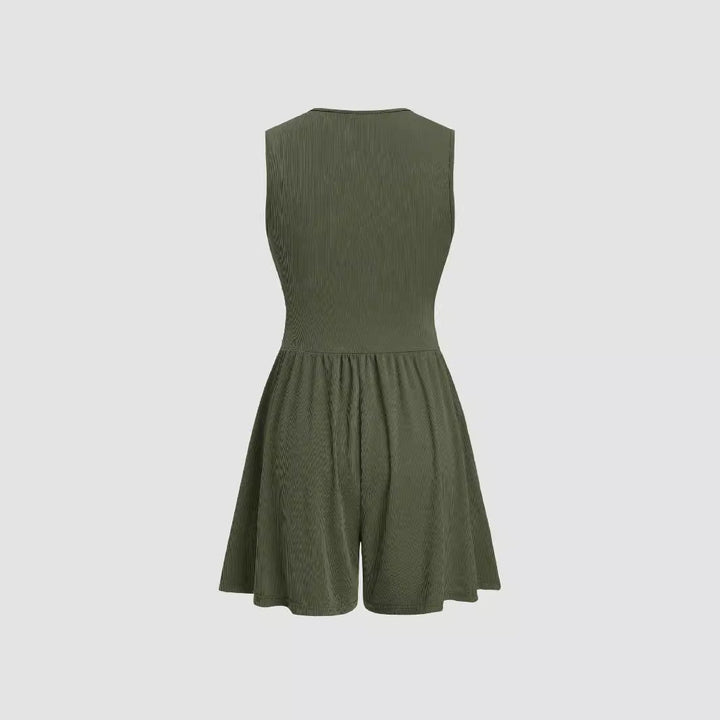 Mavis – Chic V-Neck Sleeveless Overall Romper