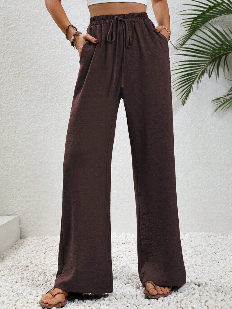 Betty – Casual Wide Leg Drawstring Trousers