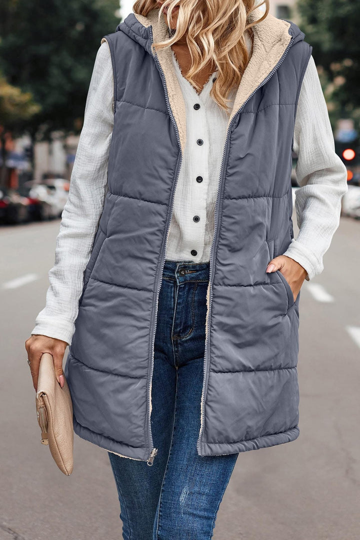 Lottie – Reversible Warm Hooded Vest