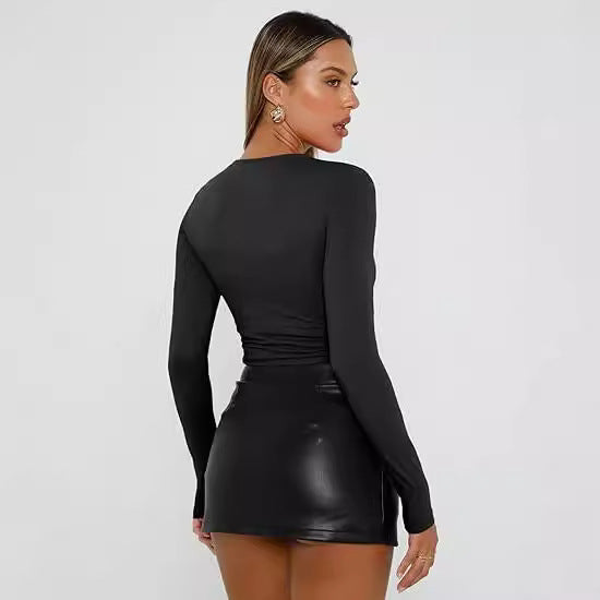 Angela – Chic Asymmetrical Flounce Sleeve Blouse