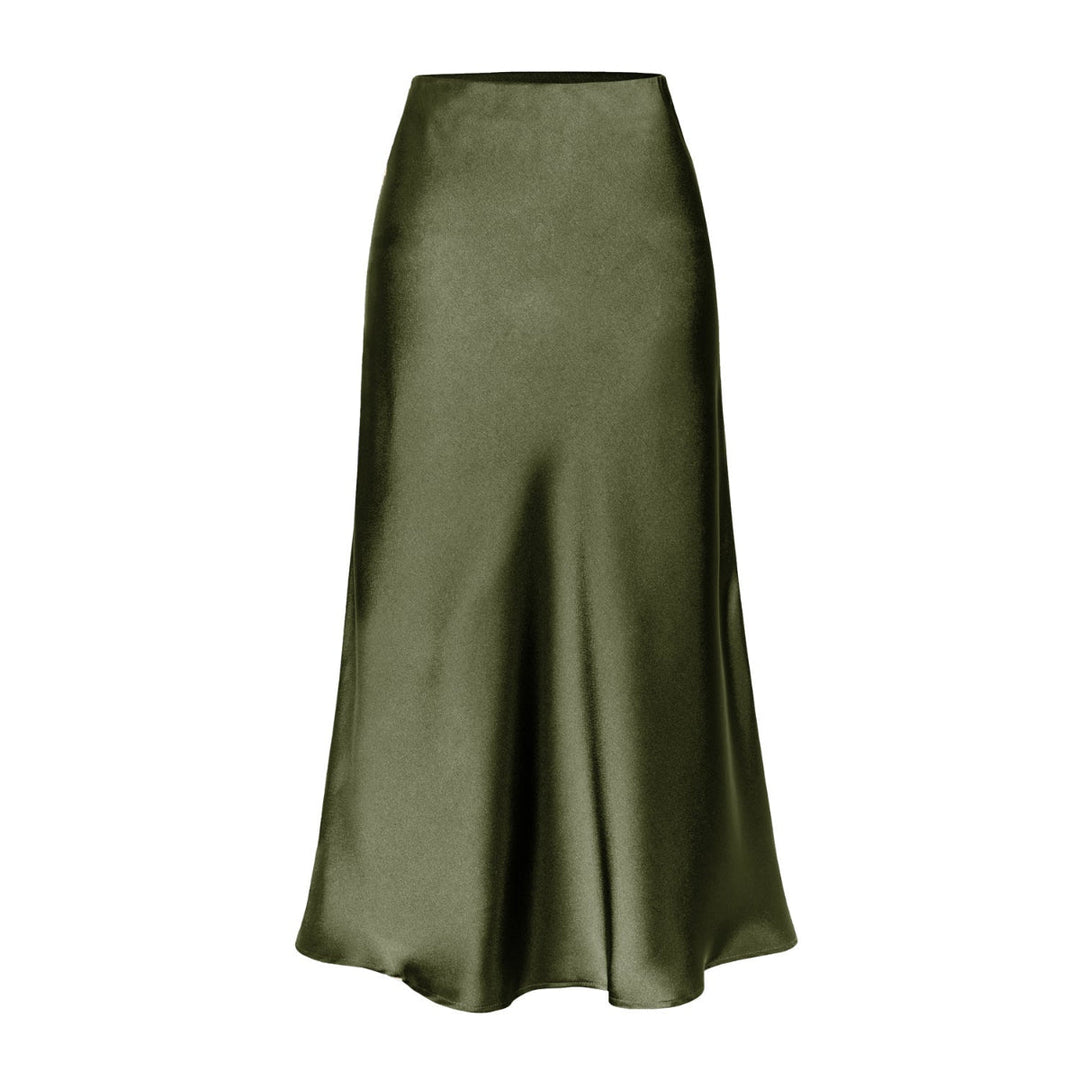 Josie – Elegant High-Waist Side Slit Midi Skirt