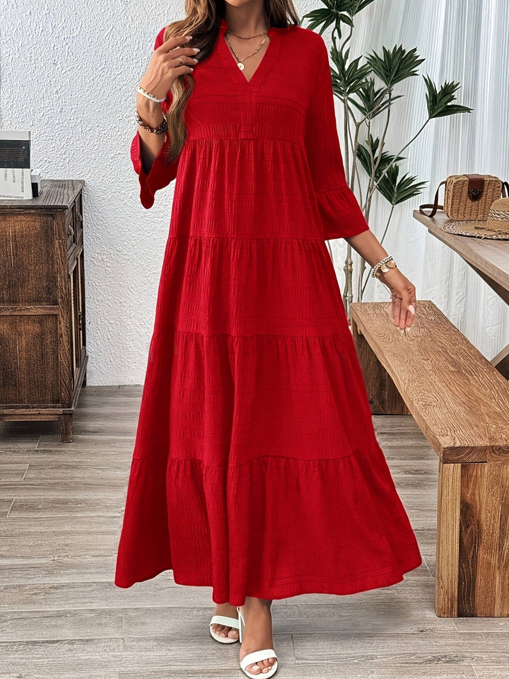 Stella – Casual V-Neck Summer Maxi Dress