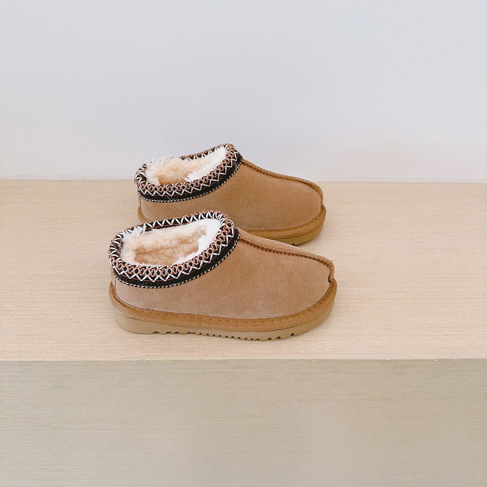 Jean – Comfy Fluffy Suede Braided Outdoor Slippers