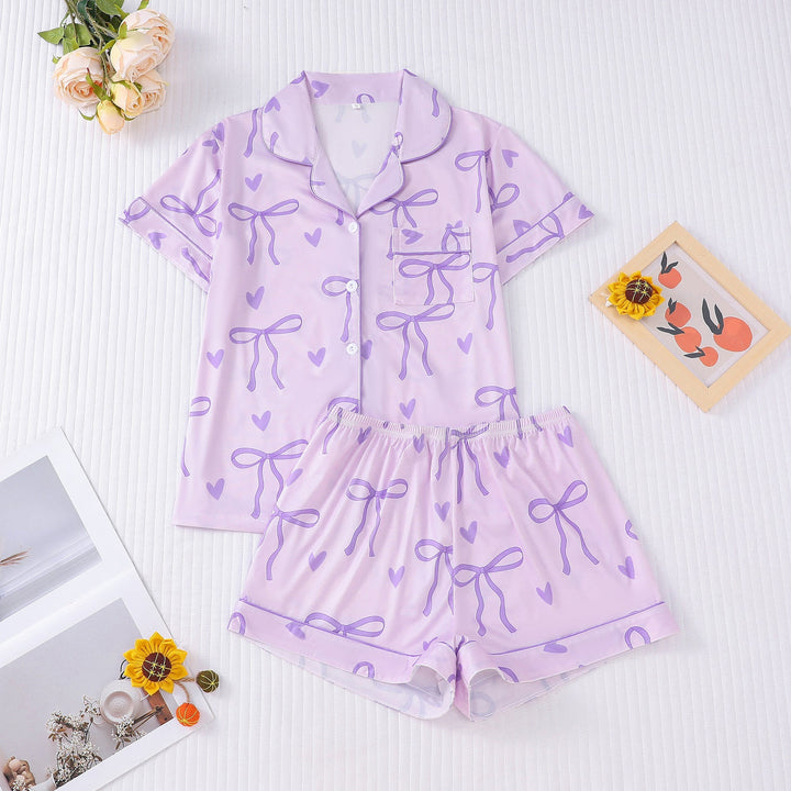 Teresa – Casual Crop Shirt and Short Pyjama Set