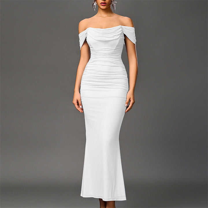 Jean – Chic Off-Shoulder Ruched Mermaid Evening Dress