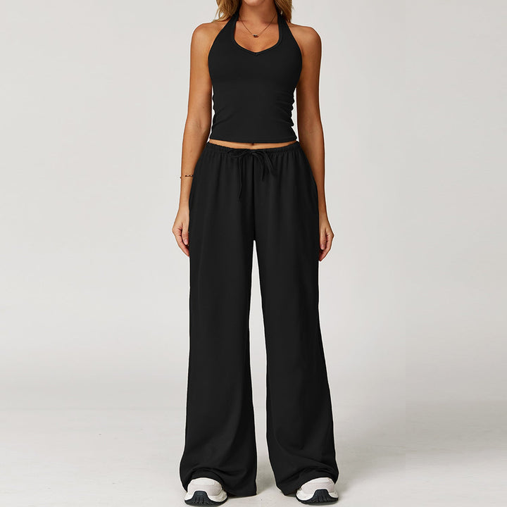 Betty – Casual Crop Tank Top and Wide Leg Pants Set