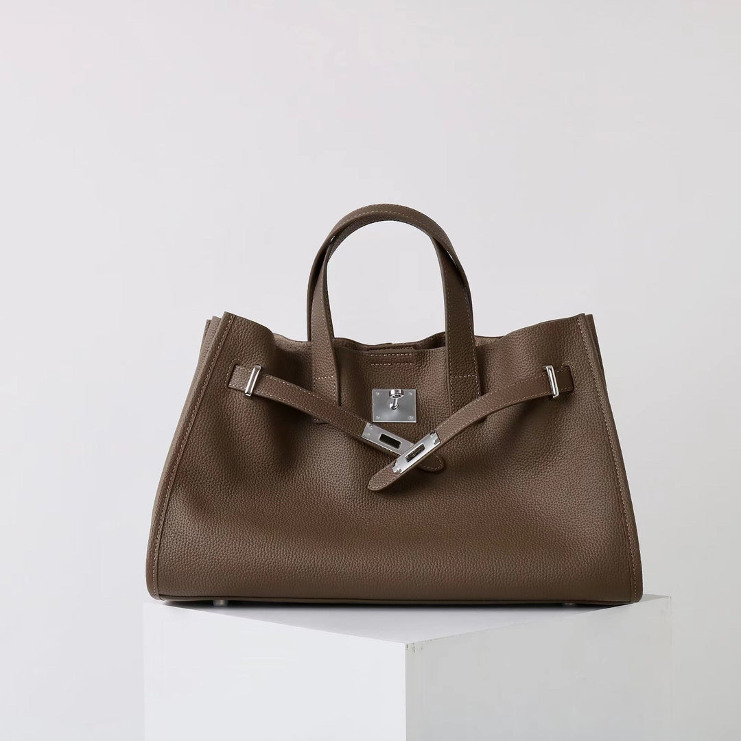 Beverley – Large Capacity Genuine Leather Tote Bag for Work and Travel