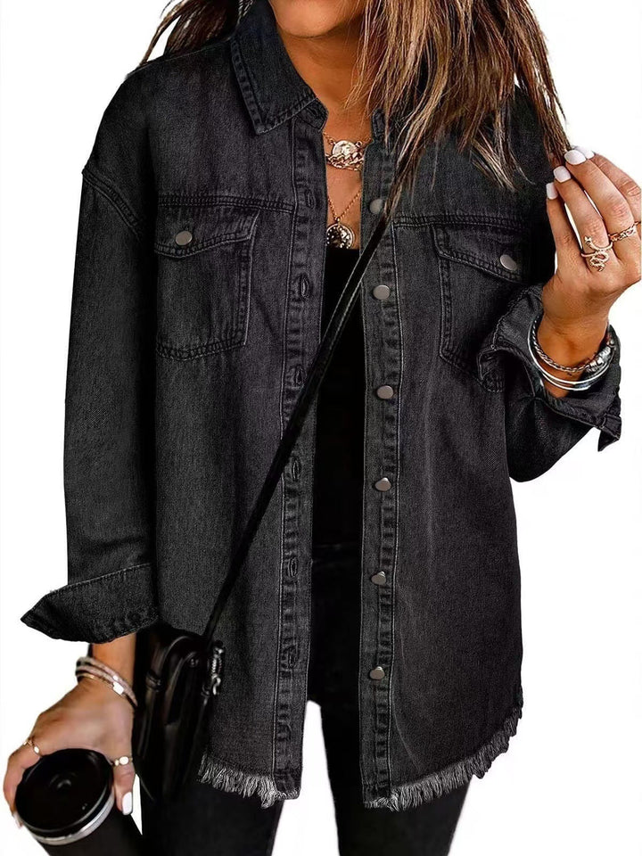Jean – Casual Long Sleeve Button Down Jacket